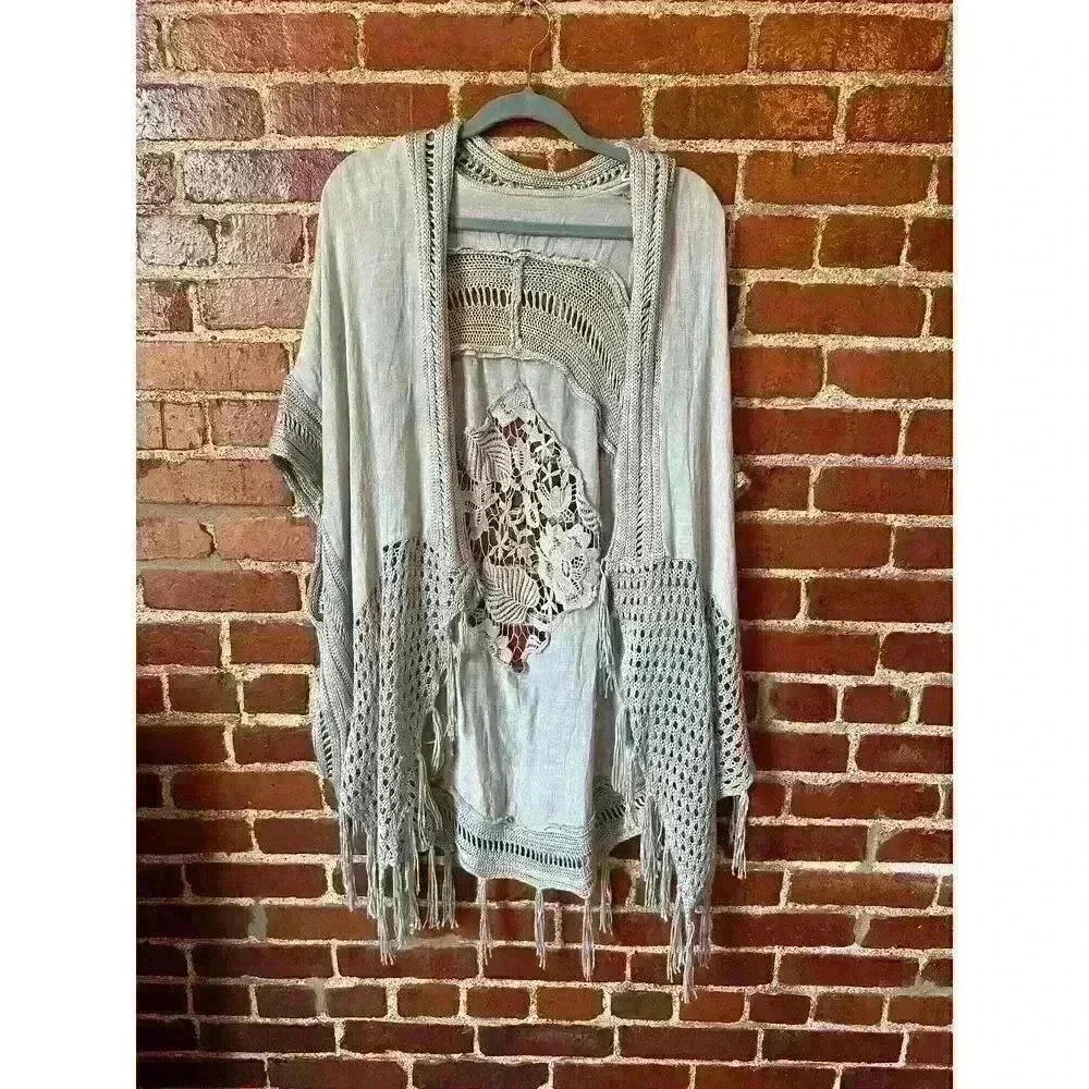 Lacy Blue Duster Overshirt Size Small-Medium, Womens